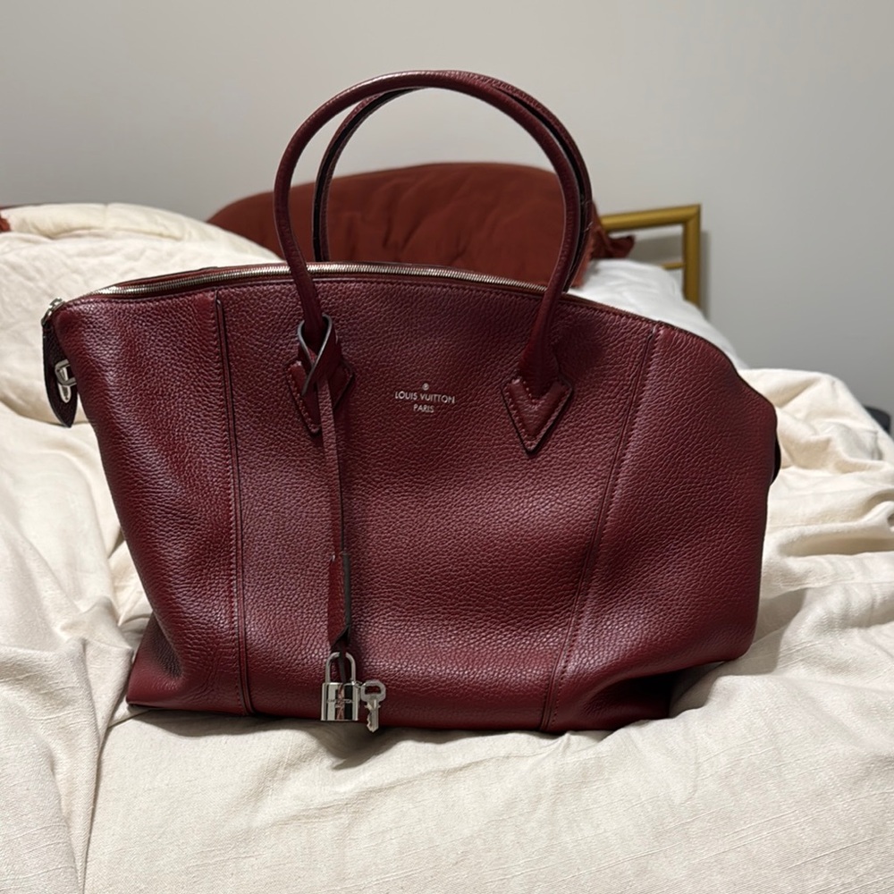 Louis Vuitton Burgundy Leather Handbag